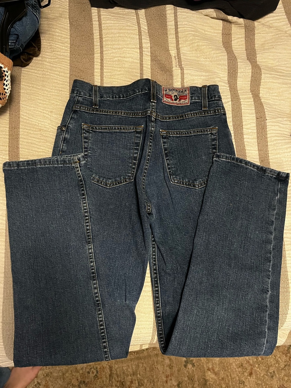 Vintage Rockies Dark Blue Relaxed Straight Jeans